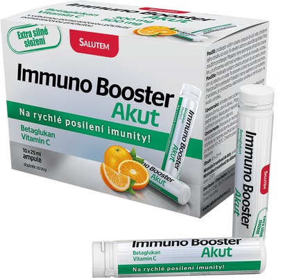 Salutem Pharma Immuno Booster Akut s pomeranč. příchutí 10 ampulí 10 x 25 ml