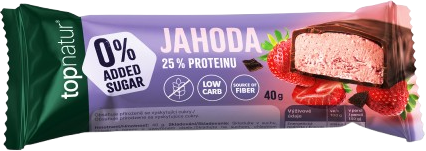 Topnatur No Added Sugar protein tyčinka - Jahoda 40 g