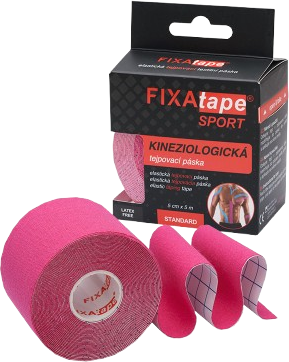 FixAtape SPORT kinesio tejpovací páska 5cm x 5m růžová