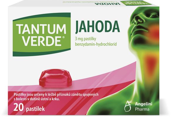 Tantum Verde Jahoda 20 pastilek