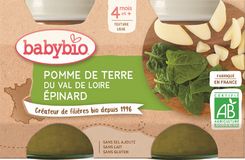 Babybio brambory se špenátem 2 x 130 g