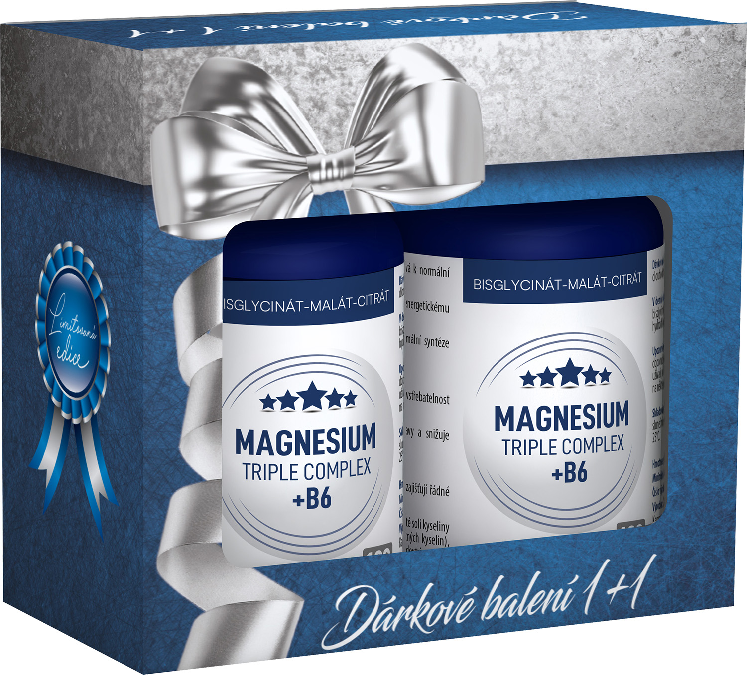 Clinical Magnesium Triple Complex + B6 - dárkové balení 1+1, 2 x 100 kapslí