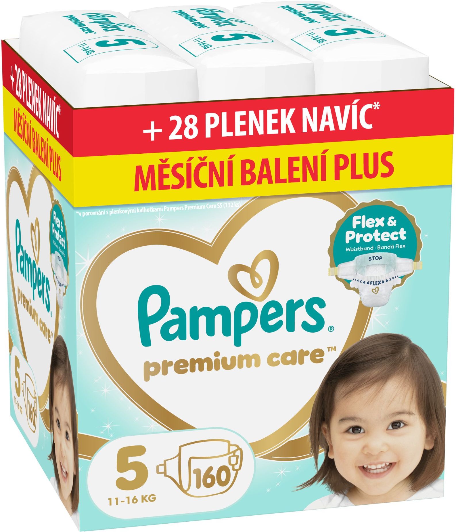 Pampers Premium Care Velikost 5, 11kg-16kg 160 ks