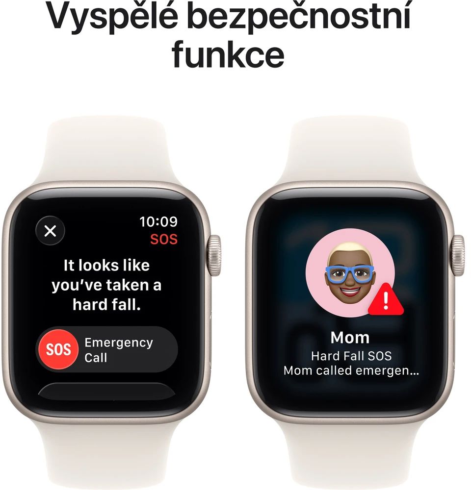 Apple Watch SE 3 44mm Hvězdně bílý hliník s hvězdně bílým sportovním řemínkem S/M