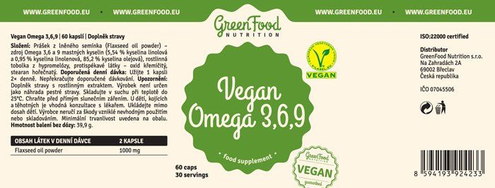 GreenFood Nutrition Vegan Omega 3,6,9 60 kapszula