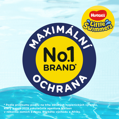 Huggies® Plenky do vody Little Swimmers pro kojence a batolata s váhou 7–15kg 12 ks