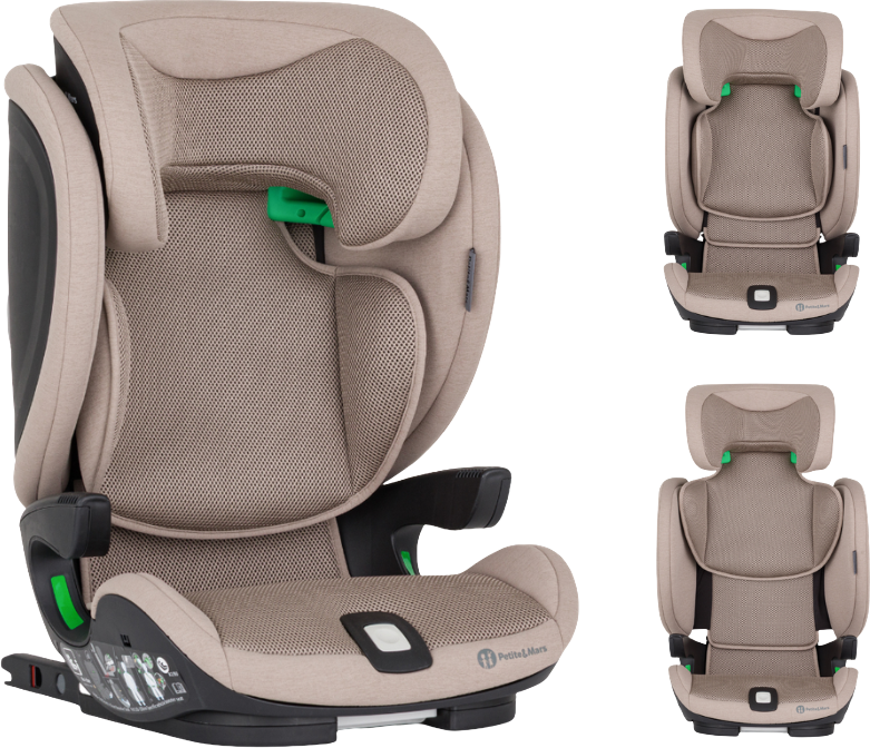 Petite&Mars Autosedačka Elite Fix Pro i-Size Tan Brown Air 100-150 cm (15-36 kg)