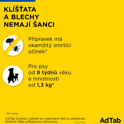 AdTab 900mg Žvýkací tableta pro psy 22 - 45kg