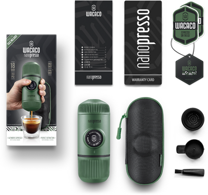 Wacaco Nanopresso Moss Green + pevný obal