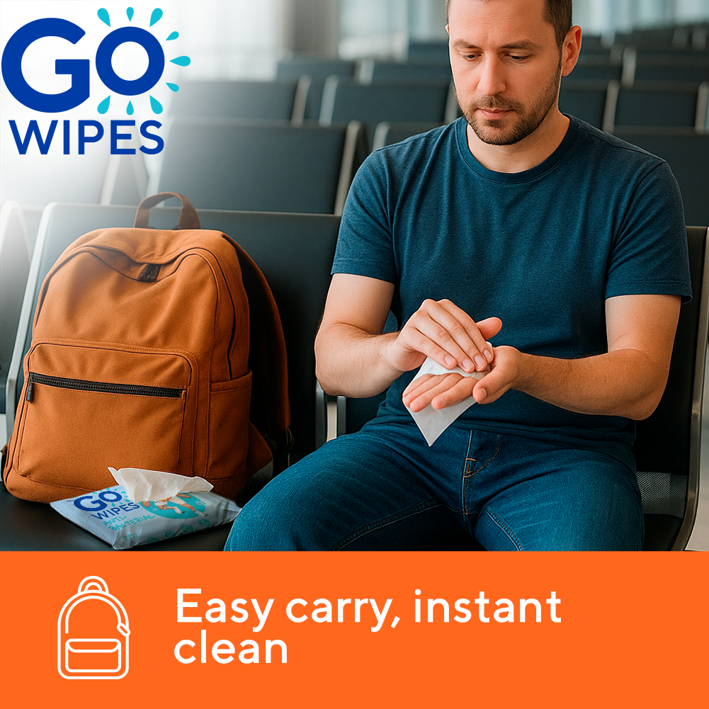 GoWipes Osvěžující vlhčené ubrousky s antibakteriálním účinkem Plastic Free 20 ks