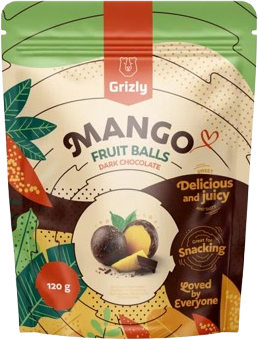 Grizly Mango kuličky v hořké čokoládě 120 g