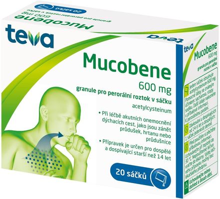 Mucobene 600 mg sáčky 20 ks