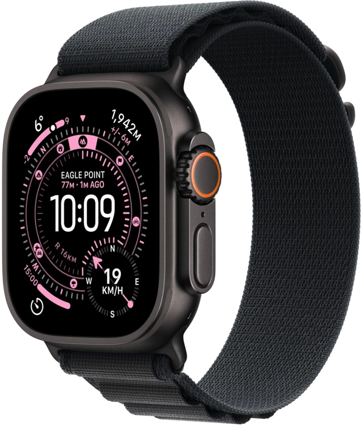 Apple Watch Ultra 3 GPS + Cellular 49mm černý titan - černý alpský tah - M
