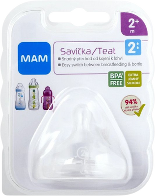 MAM Dudlík na lahev V2-střední 2+m. S