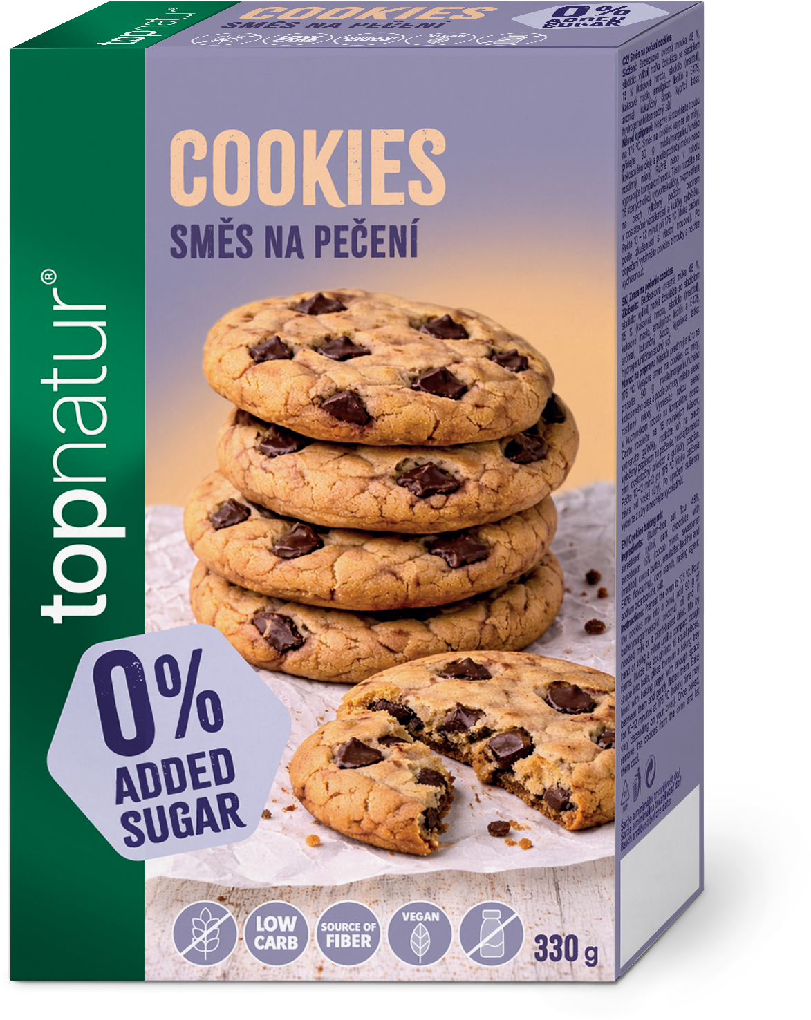 Topnatur No Added Sugar Směs na cookies 330 g