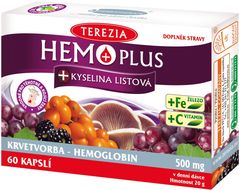 Terezia HEMOPLUS+Kyselina listová vhodné pro těhotné 60 kapslí