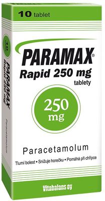 Paramax Rapid 250mg neobalená forma přípravku 10 ks