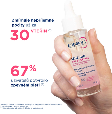 Bioderma Sensibio AR+ BI-sérum ke zmírnění začervenání a redukci vrásek 30 ml