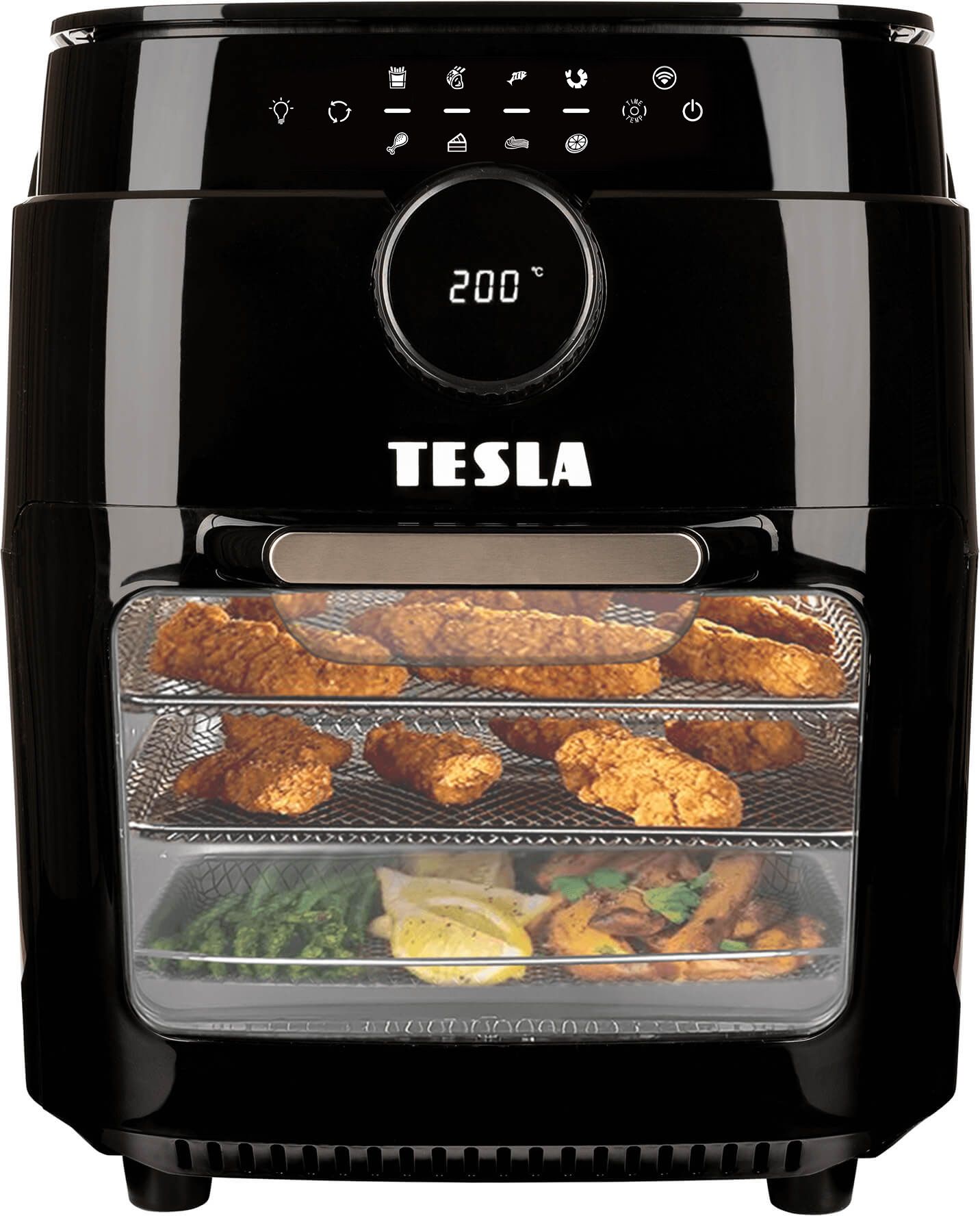 Tesla AirCook & Grill QG800 WiFi - multifunkční digitální horkovzdušná fritéza s grilem