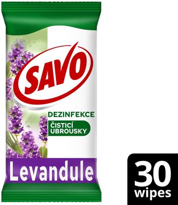 Savo dezinfekční čisticí ubrousky s vůní levandule 30 ks