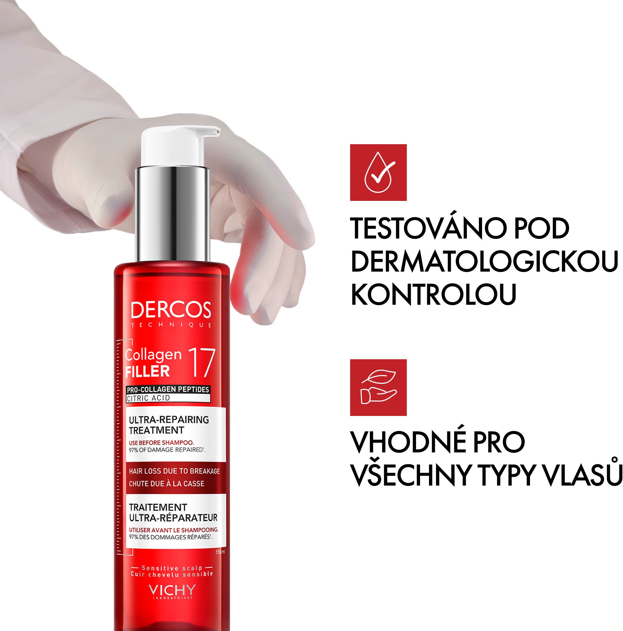 Vichy Collagen 17 Filler ultra-regenerační kůra s kyselinou citronovou a pro-kolagenovými peptidy 150 ml