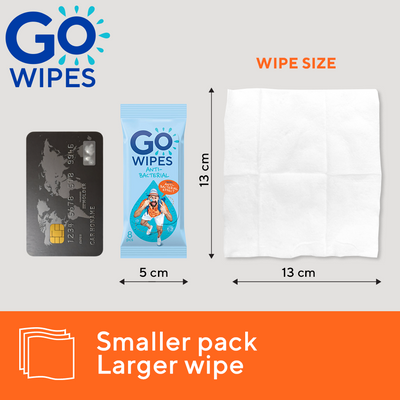 GoWipes Osvěžující vlhčené ubrousky s antibakteriálním účinkem Plastic Free 80 ks