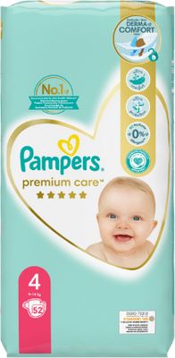 Pampers Premium Care plenky vel. 4, 9-14 kg, 52 ks