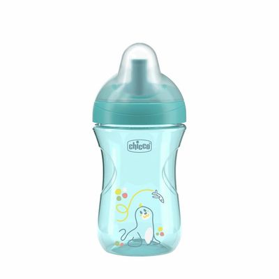 Chicco Hrneček Advanced se slámkovým náústkem teal, 12m+ 266 ml