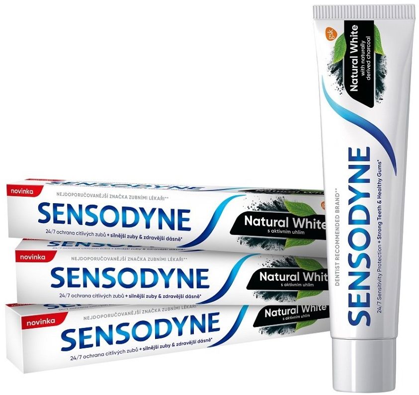 Sensodyne Natural White Zubní pasta 3 x 75 ml