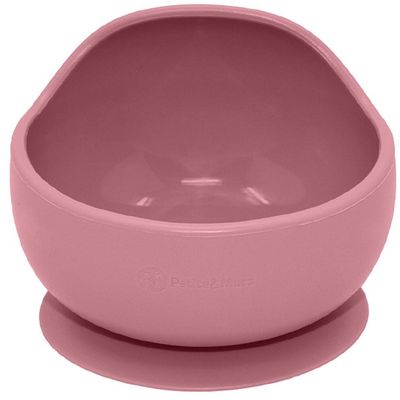 Petite&Mars Set jídelní silikonový TAKE&MATCH Dusty Pink 6m+ 3 ks