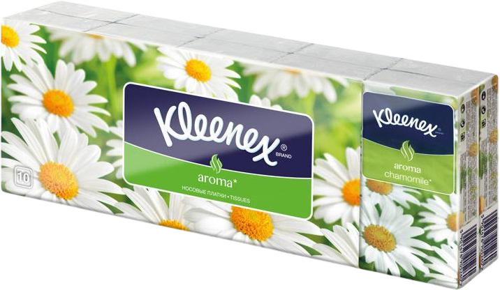Kleenex® Papírové kapesníky Family hanks - Camomile 10 ks