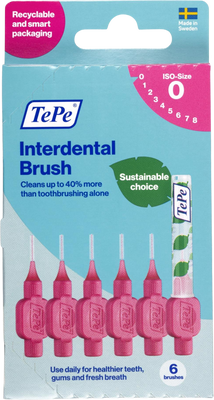 TePe MK Original 0,4 mm růžové, krabička 6 ks
