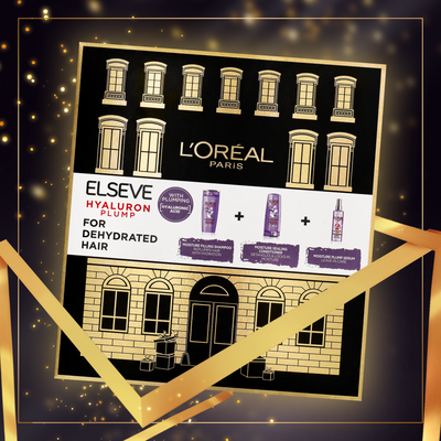 L'Oréal Paris Elseve Hyaluron Plump Vánoční balíček 2023 - šampon + kondicionér + sérum