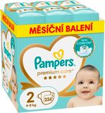 Pampers Premium Care plenky vel. 2, 4-8 kg měsíční balení 224 ks