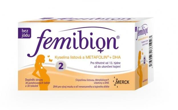 Femibion 2 bez jódu tablety 30 + tobolky 30