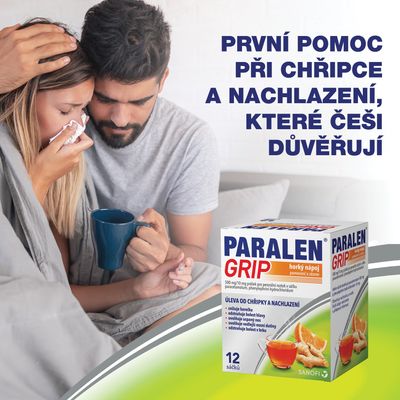 Paralen Grip Horký nápoj pomeranč a zázvor 12 sáčků