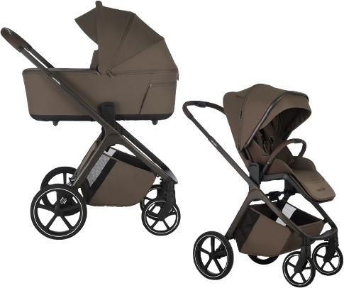Easywalker Kombinovaný kočárek Zoey Go Chestnut Brown