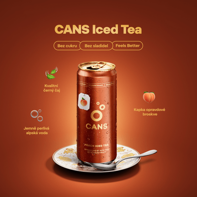 CANS ledový čaj broskev 330 ml