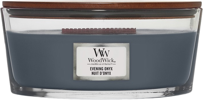 WoodWick Evening Onyx, Vonná svíčka loď 453.6 g