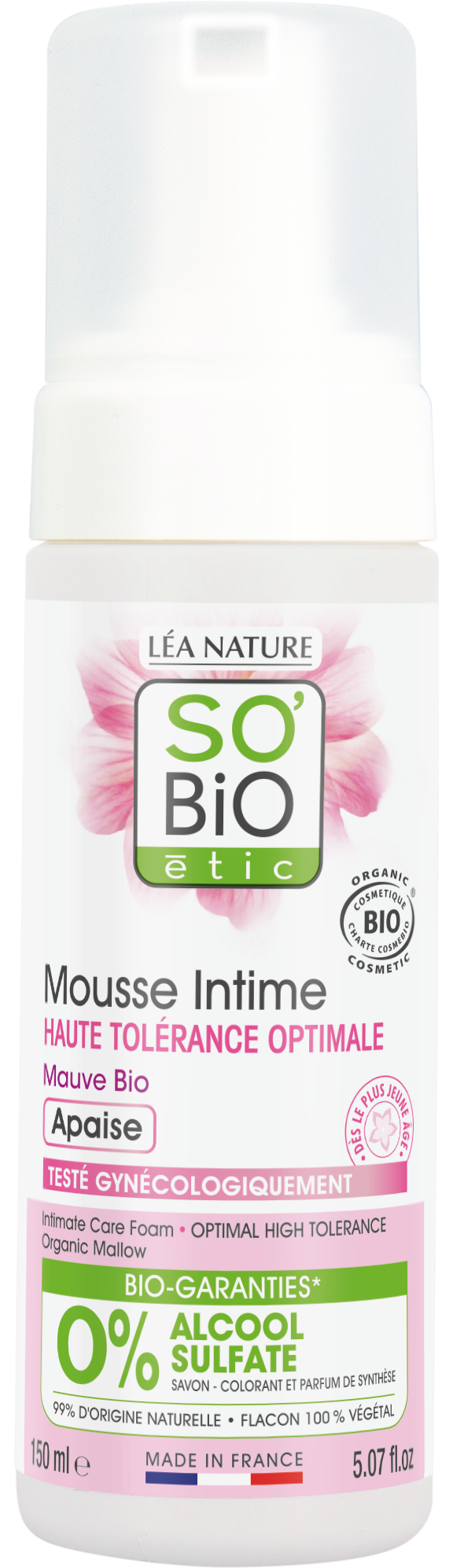 So´Bio étic Pěna mycí pro intimní hygienu hypoalergenní BIO 150 ml