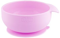 Chicco Silikonová miska s přísavkou růžová 6m+