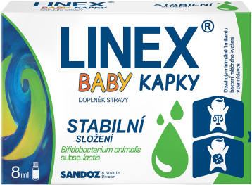 Linex ® Baby kapky, probiotika pro děti od narození 8 ml