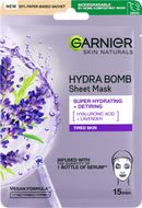 Garnier Skin Naturals Hydratační textilní maska proti projevům únavy s výtažkem z levandule 28 g