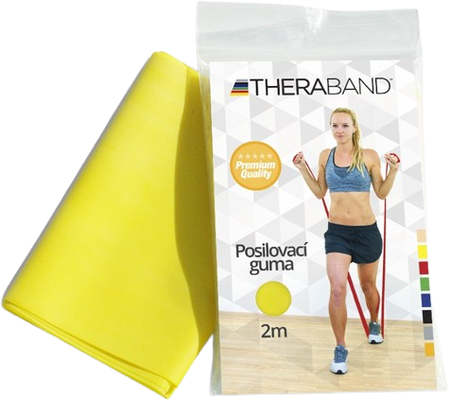 Theraband Posilovací guma, žlutá, slabá, 2 m