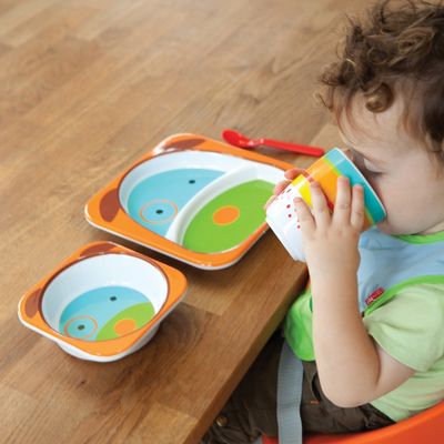 Skip Hop Zoo Jídelní set melaminový Pejsek 6m+ 2 ks