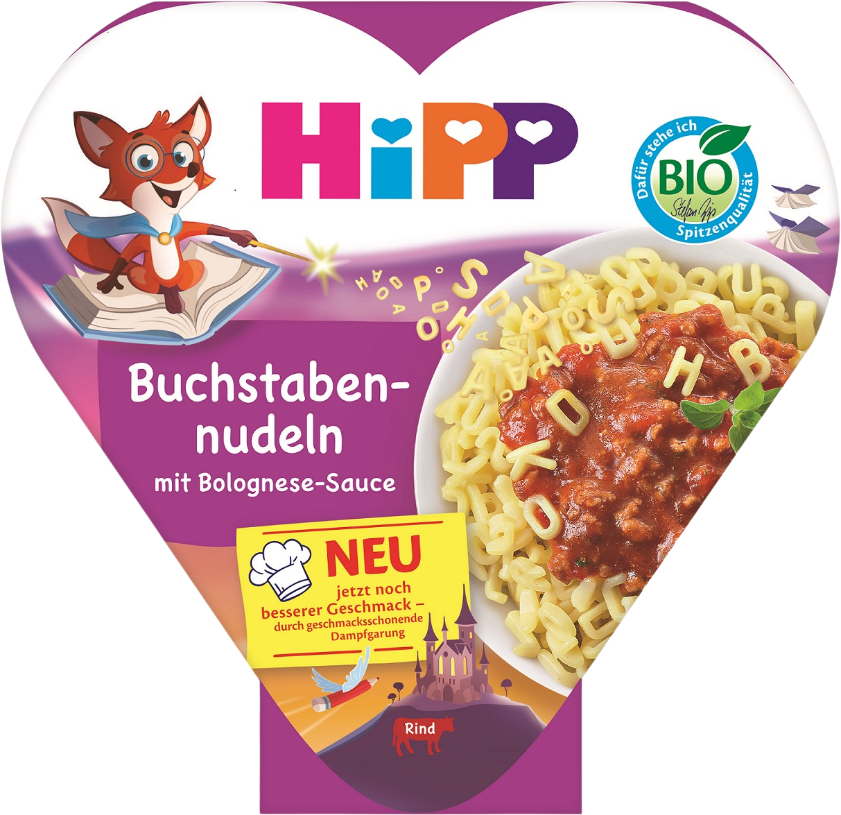 HiPP BIO Písmenkové těstoviny s boloňskou omáčkou 250 g