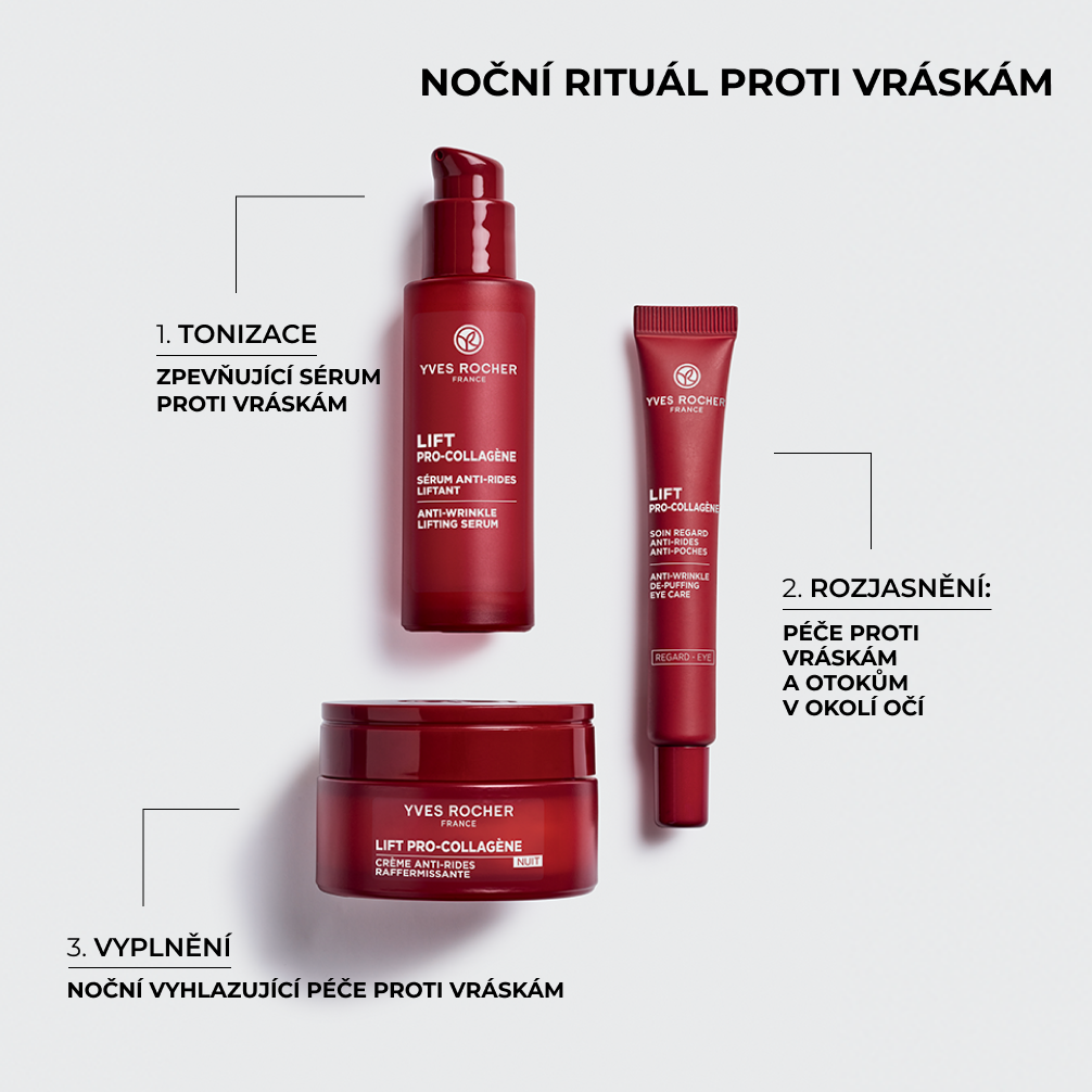 Yves Rocher LIFT PRO-COLLAGÈNE Noční vyhlazující péče proti vráskám 50 ml