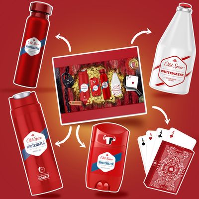 Old Spice Whitewater Dárková sada pro muže se svěží vůní 5 ks