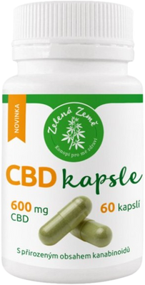 Zelená Země CBD kapsle 600mg 60 kapslí