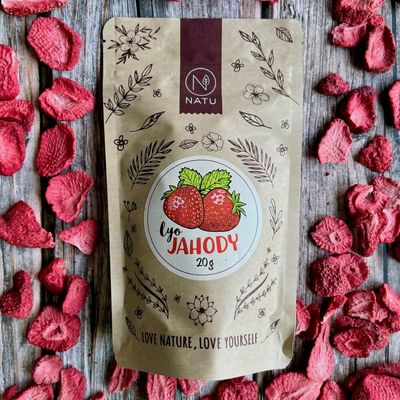 Natu Lyofilizované jahody plátky 20 g